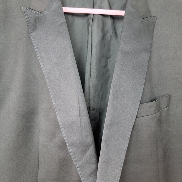 Mens LUXURY HUGO BOSS "HOUSTON/GLORIOUS" WOOL TUXEDO SUIT In BLACK 46R EX-CON - Picture 12 of 12